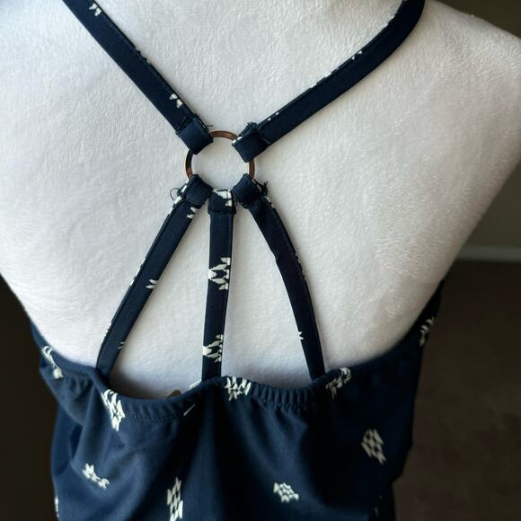 NWOT Maurices Women's Sleeveless Halter Dress Strappy Navy Blue M Knee Length - Picture 4 of 9